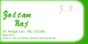 zoltan maj business card